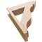 Ekena Millwork 8-in W x 28-in D x 36-in H Funston Slat Rough Cedar Woodgrain TimberThane Outlooker, Primed Tan OUTUR080X28X36FST24RCPR - alternate 3